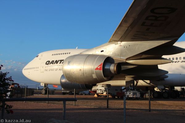 Qantas Boeing 747-200 VH-EBQ at Longreach