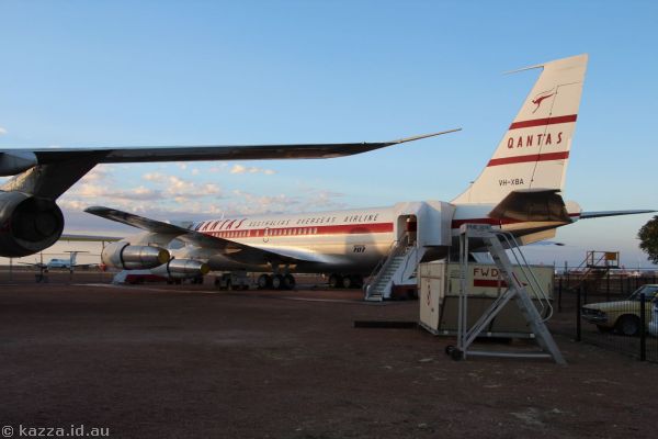 Qantas Boeing 707-100 VH-XBA at Longreach
