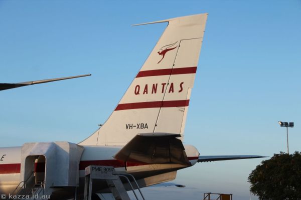 Qantas Boeing 707-100 VH-XBA at Longreach