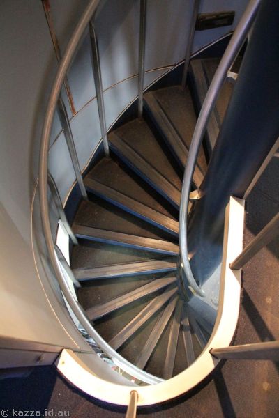 Spiral staircase on the 747