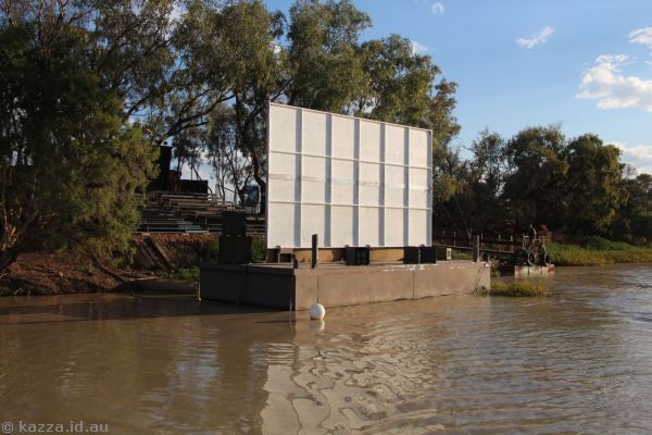 The screen used later for a sound and light show