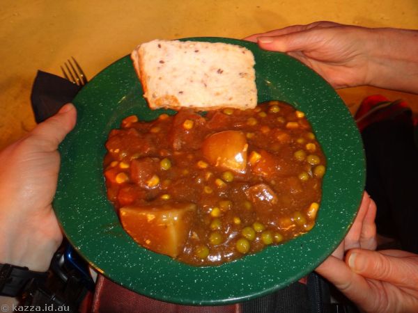 Hearty beef stew for dinner
