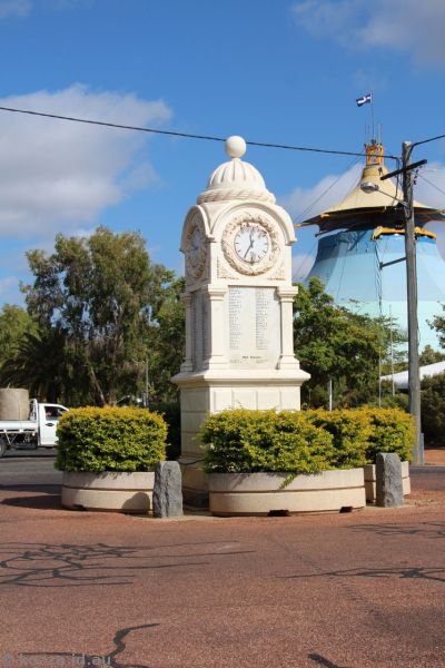 War memorial and clock tower in Barcaldine