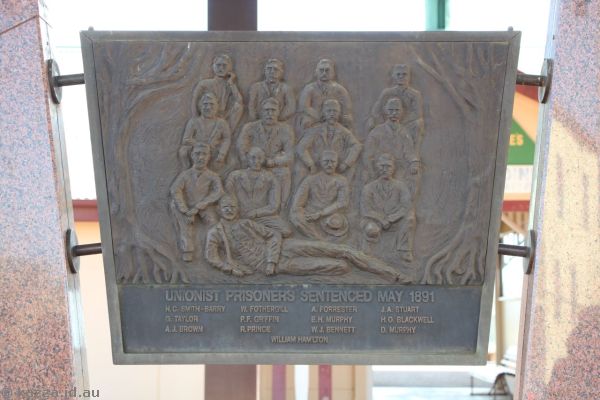 Unionist prisoners sentenced May 1891 plaque