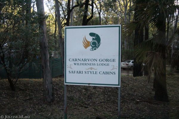 Carnarvon Gorge Wilderness Lodge sign
