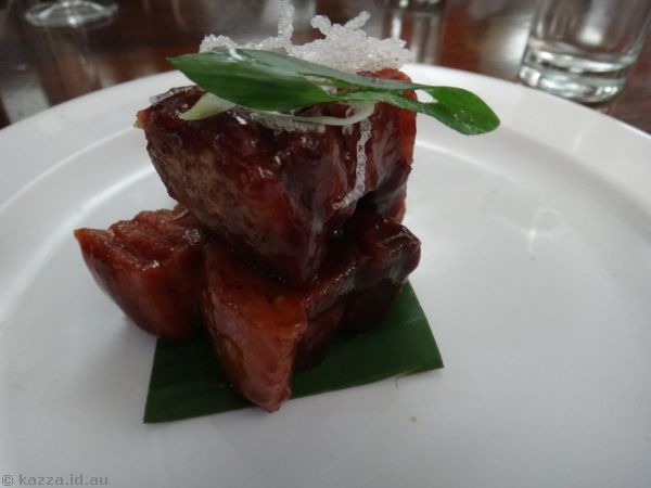 Crunchy native BBQ spiced porkbelly bites that I had