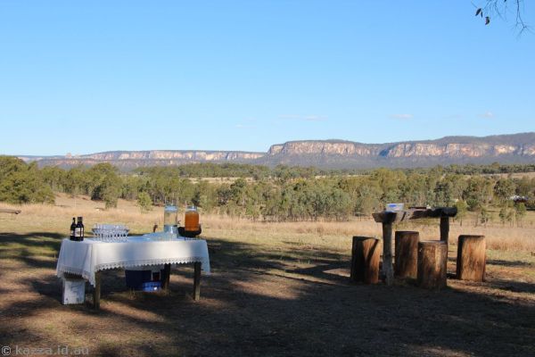 Refreshments setup at Bandana Station
