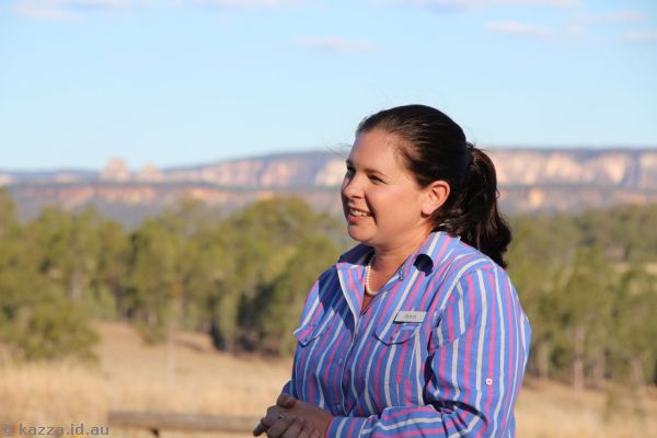 Olivia telling us about the station and their journey to go organic