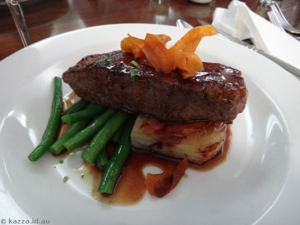 Steak I had - a little tough on the ends but nice in the middle