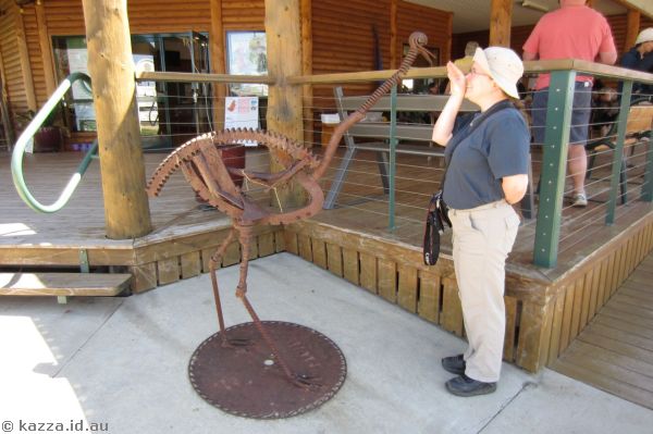 Me with an emu sculpture