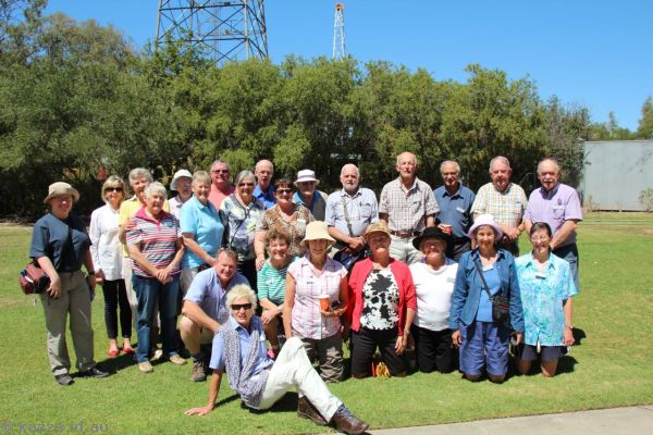 Group photo outside the Big Rig museum