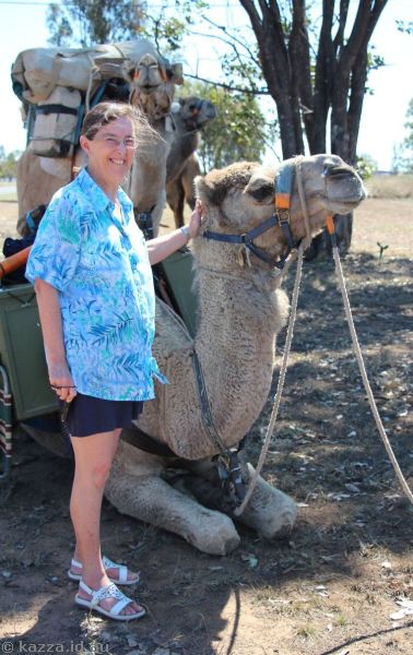 Mum and a camel