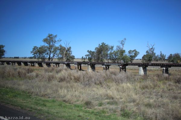 Railway bridge over the flood plain
