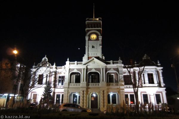 Toowoomba City Hall by night