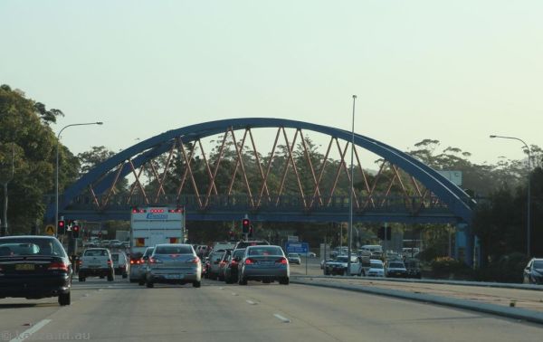 Railway bridge over the Pacific Highway at Coffs Harbour