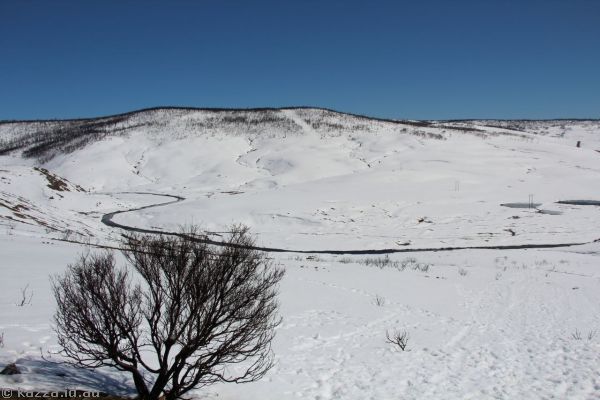 Snow by the Eucumbene River