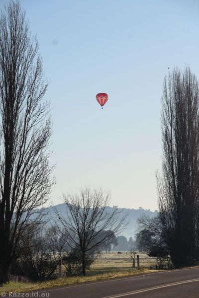 Hot air balloon north of Tumut
