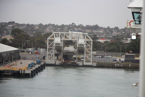 View of the loading ramps at the terminal