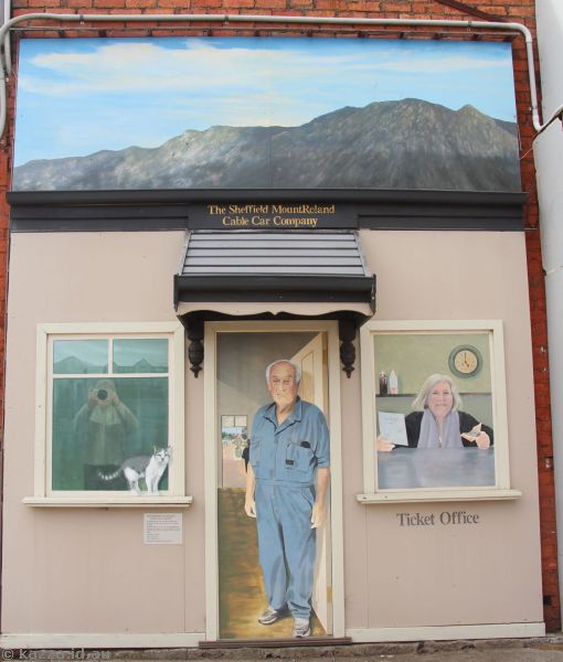 The Sheffield Mount Roland Cable Car Company mural