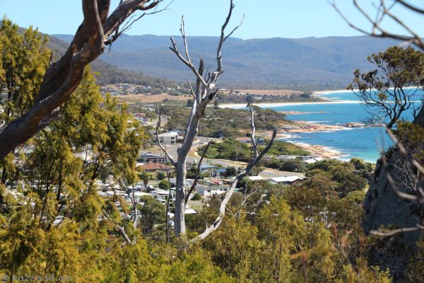 View over Bicheno from Lookout Rock