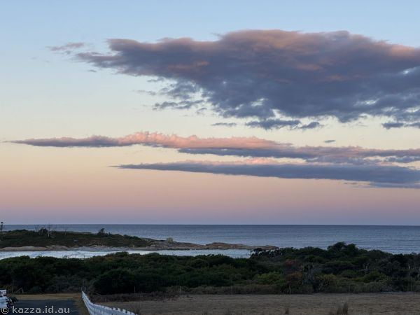 Dusk skies over Diamond Island