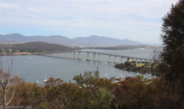 Tasman Bridge from Rosny Hill Lookout