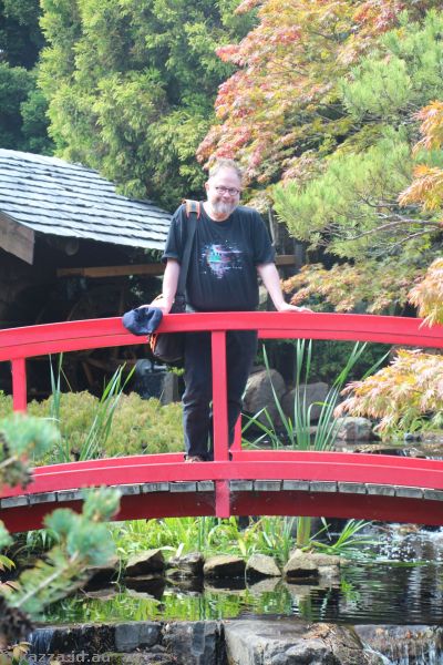 Stu in the Japanese garden