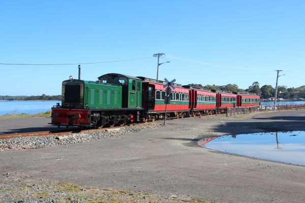 West Coast Wilderness Railway train at Regatta Point