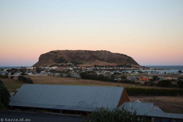 The Nut at dusk from Stanley Seaview Inn