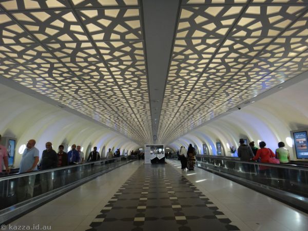 Interior of the main terminal at Abu Dhabi Airport