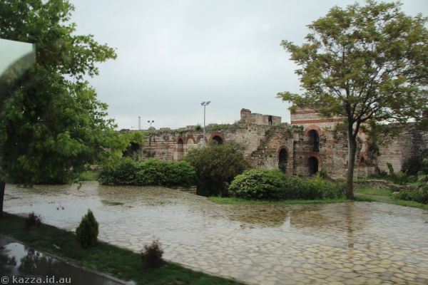 Part of the old city walls of Constantinople