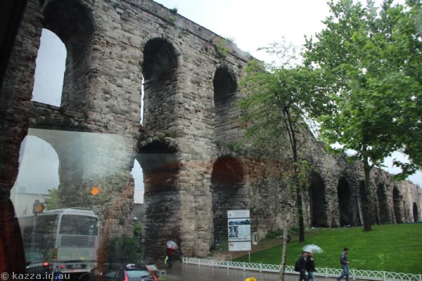 Remains of an old Roman-era aqueduct