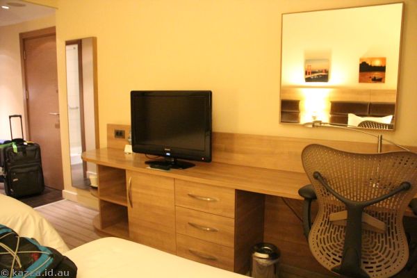 Desk and TV