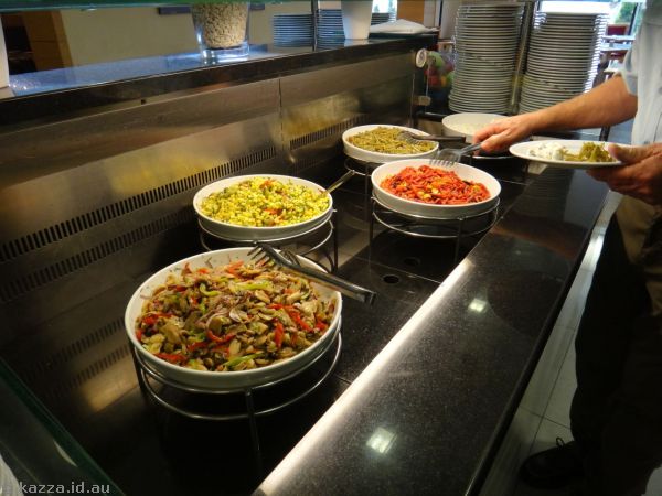 Dinner buffet spread (first stay)