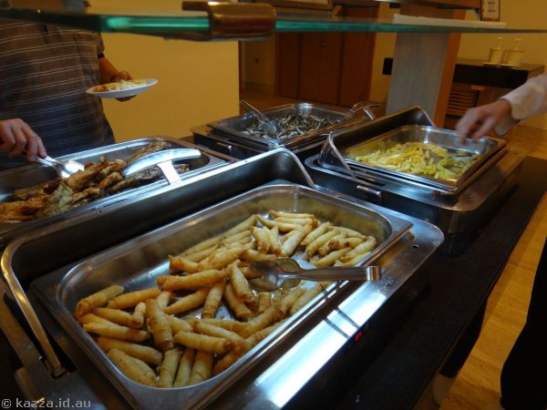 Dinner buffet spread