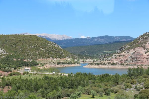 Small dam and countryside near Akyar