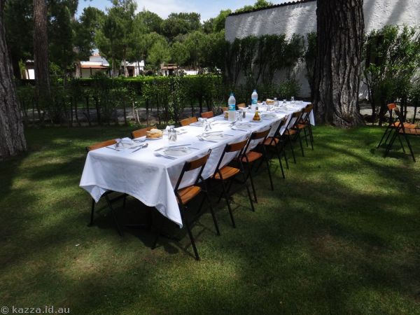 Lovely outdoor setting at the restaurant