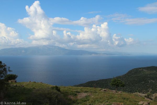 View to Lesbos from Assos