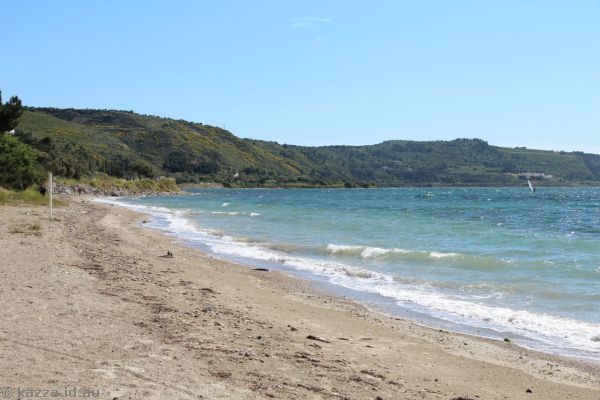 The beach next to the hotel