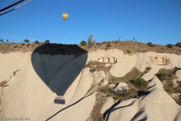 Dropping right down into a canyon in Cappadocia