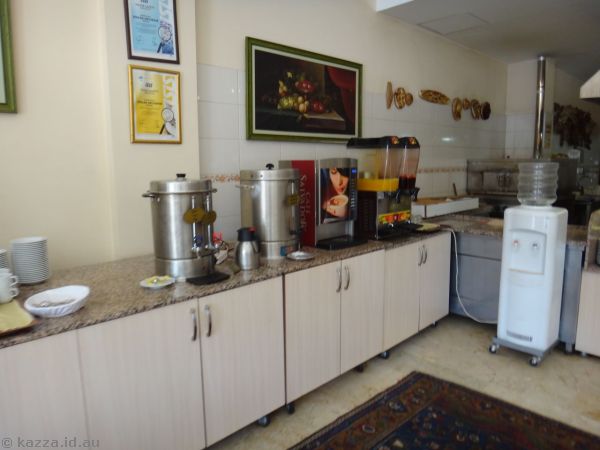 Breakfast buffet spread (day 1)